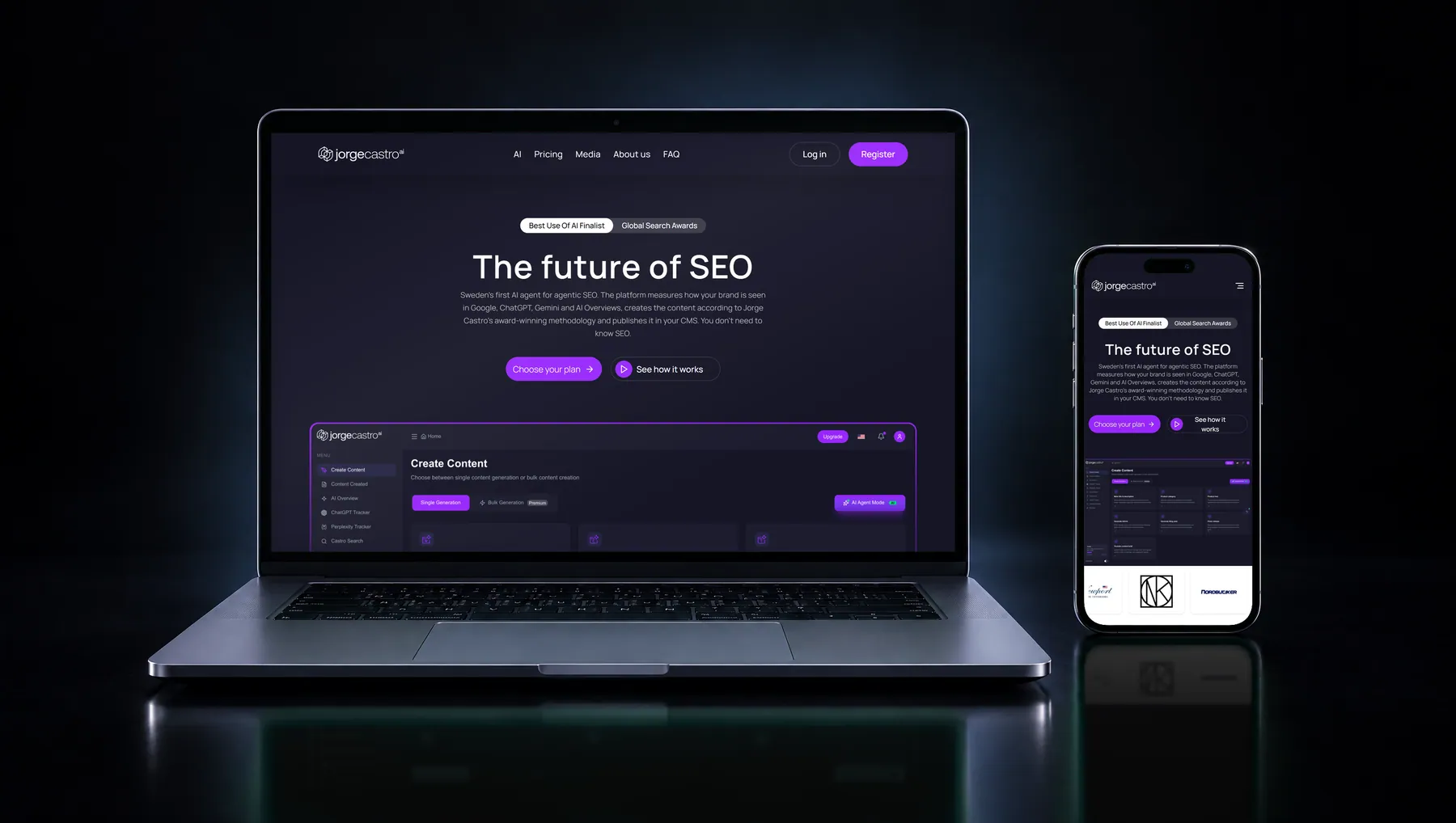 jorgecastro.ai on desktop and mobile